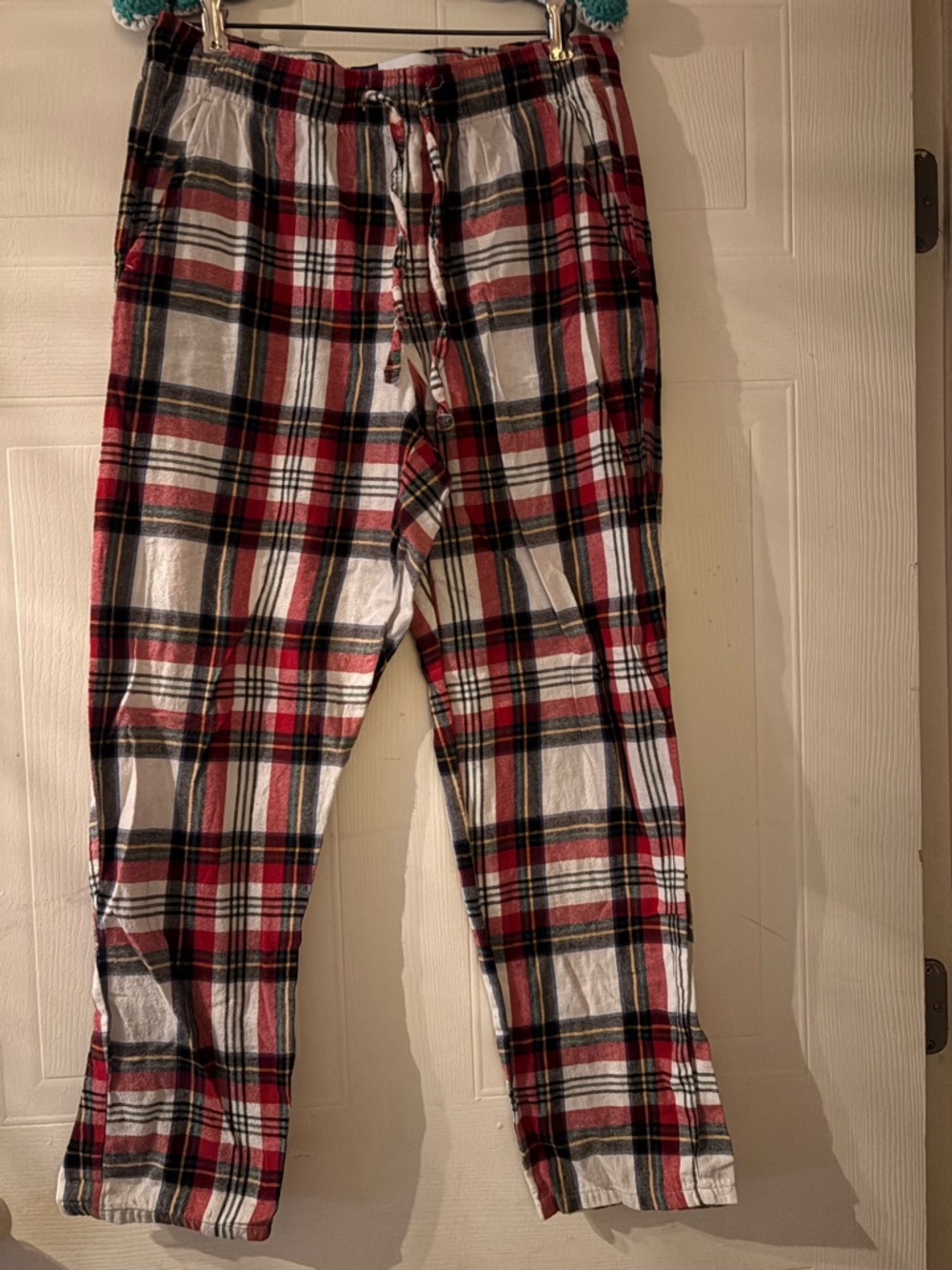 Old Navy Red, Green, White Plaid Flannel Pants